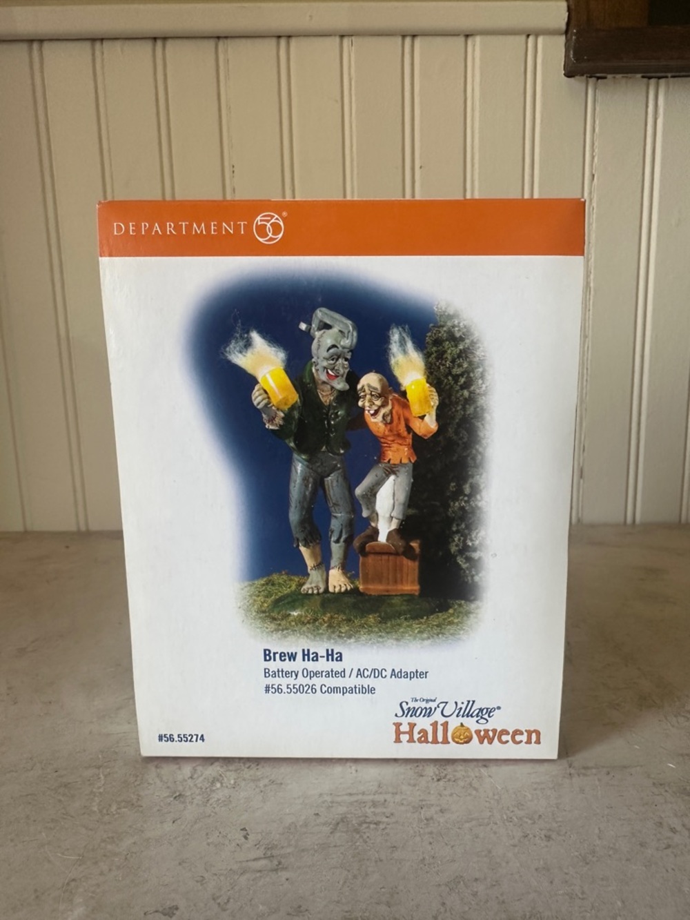 Dept 56 Brew Ha-Ha Halloween Beer Pub Accessory #55274 w Box Excellent Cond.